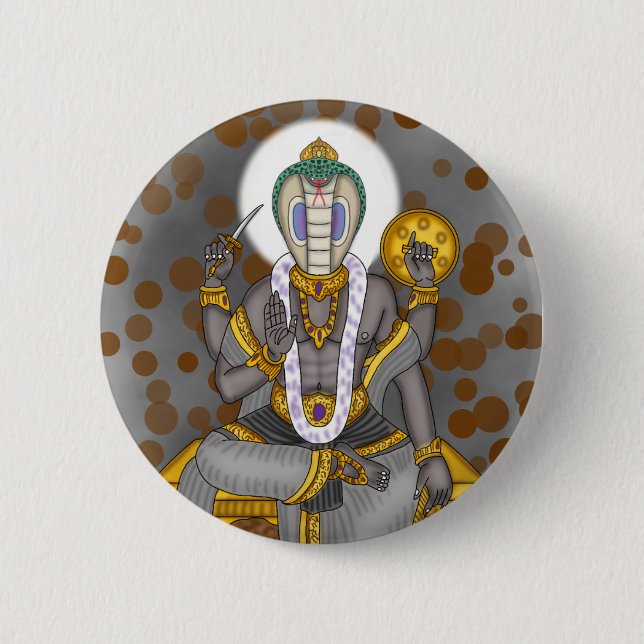 Lord Ketu Button Badge (Front)
