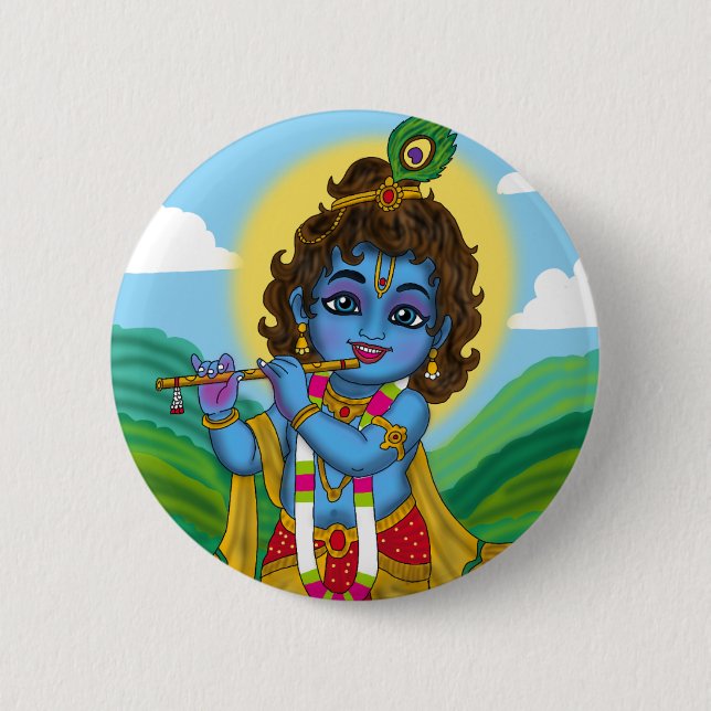 Lord Krishna Button (Front)