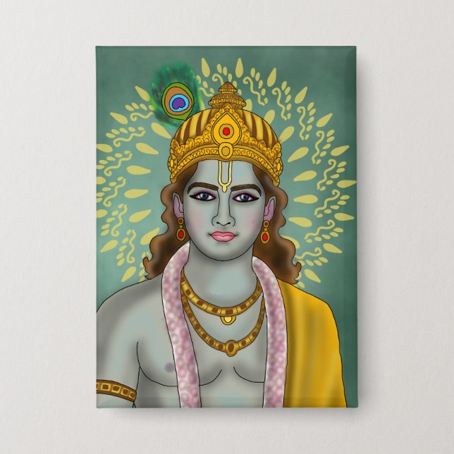 Lord Krishna Button (Front)