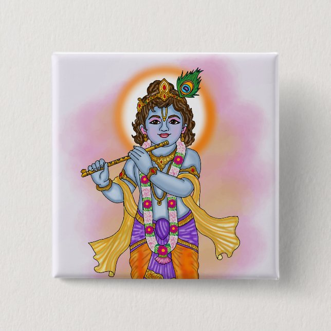 Lord Krishna Button (Front)