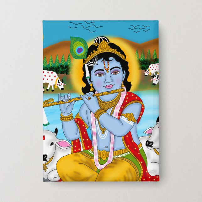 Lord Krishna Button (Front)