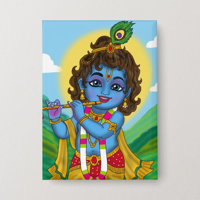 Lord Krishna Button (Front)