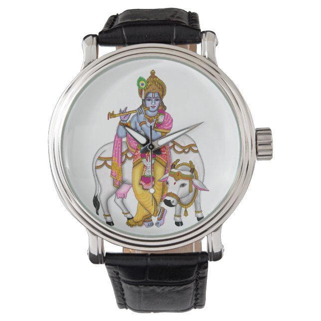 Lord Krishna Clock Watch (Front)