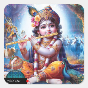 Lord Krishna Divine Murali Sticker