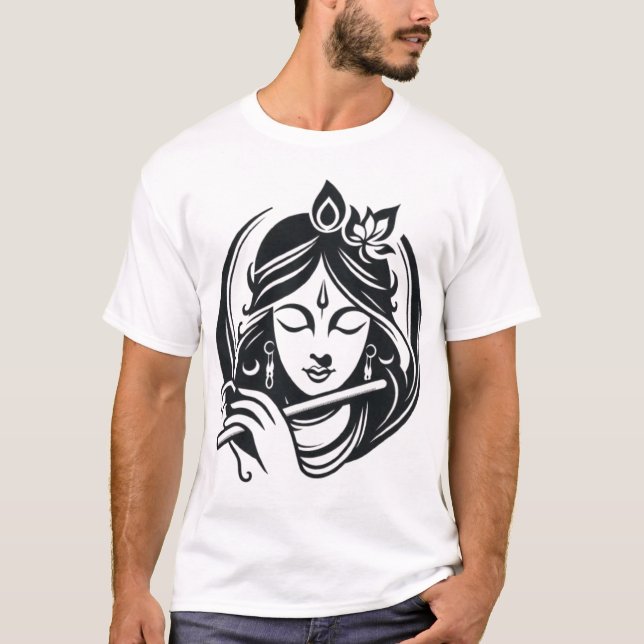 Lord Krishna Face v1 T-Shirt (Front)