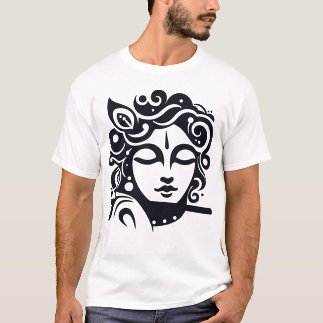 Lord Krishna Face v2 T-Shirt (Front)
