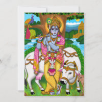 Lord Krishna Greeting Card