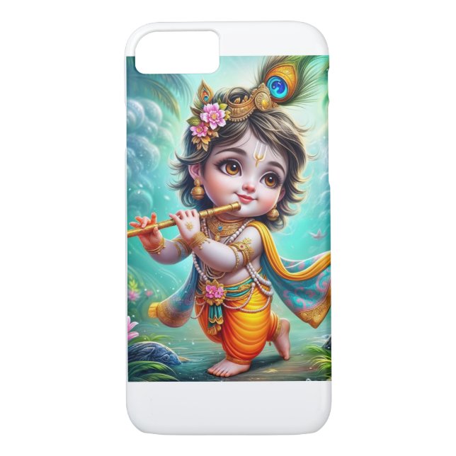 Lord Krishna Print  I Phone case cover  (Back)
