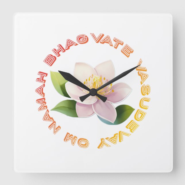 Lord Krishna  Square Wall Clock (Front)