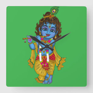 Lord Krishna Wall Clock
