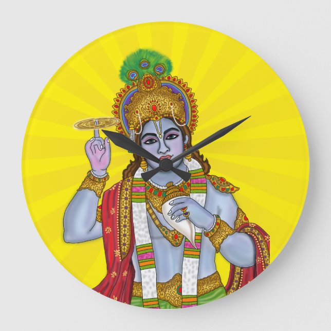 Lord Krishna Wall Clock (Front)