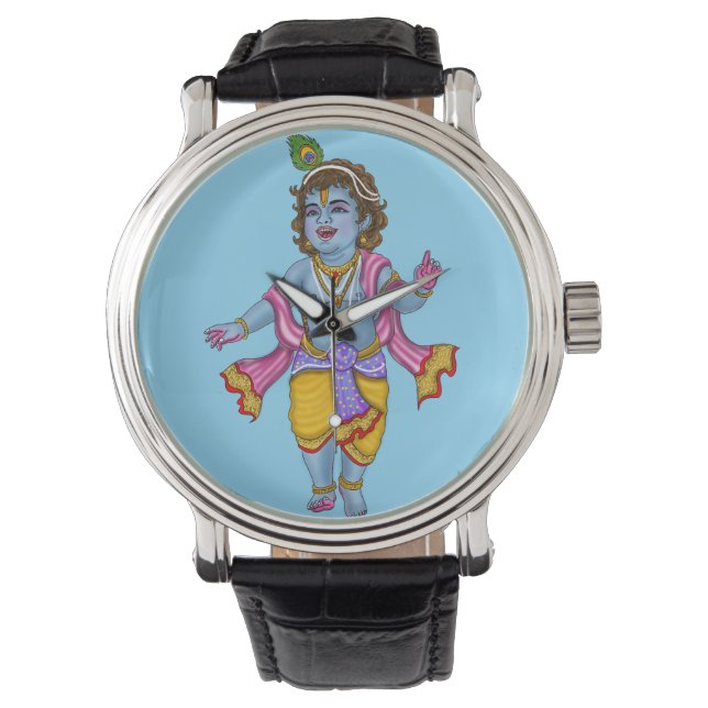 Lord Krishna Wall Clock Watch (Front)