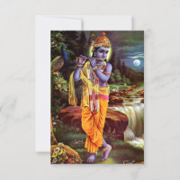 Lord Krishna with Flute Hindu God