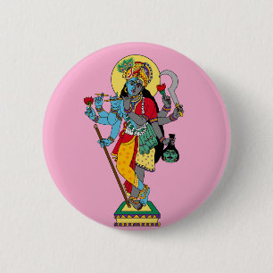 Lord Krishnakali Stickers 6 Cm Round Badge
