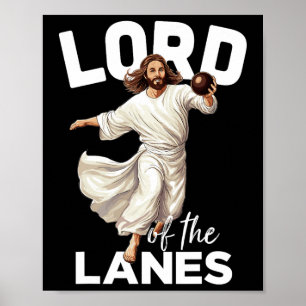 Lord Lanes Funny Christian Christ Gutter Bowling L Poster