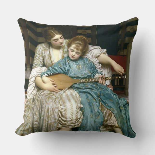 Lord Leighton’s Music Lesson Cushion (Front)
