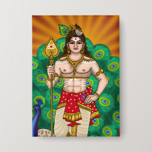 Lord Murugan Button