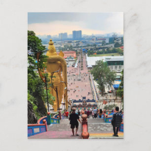 Lord Murugan in backside at stairs from Batu Caves Postcard