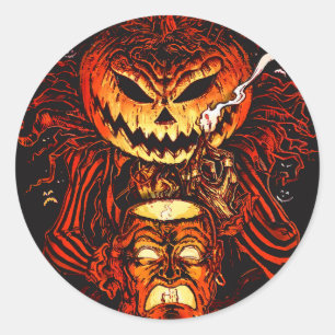 Lord O’ Lanterns Round Horror Sticker – Halloween