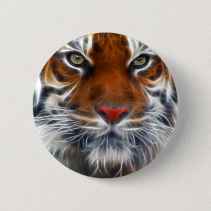 Lord of the Indian Jungles, The Royal Bengal Tiger 6 Cm Round Badge