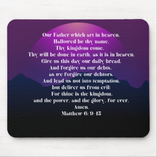 Lord prayer mouse pad