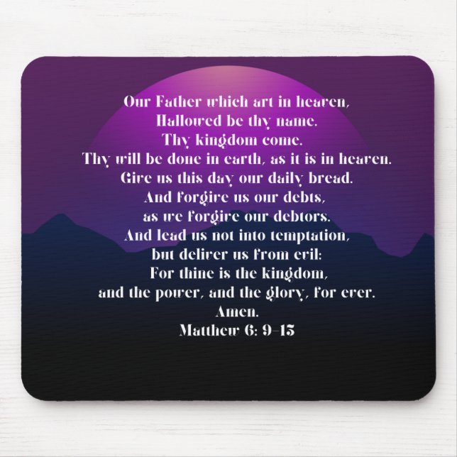 Lord prayer mouse pad (Front)