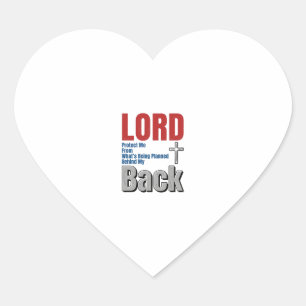 Lord Protect Me Christian Faith Shirt Design_1 Heart Sticker