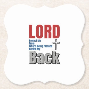 Lord Protect Me Christian Faith Shirt Design_1 Paper Coaster
