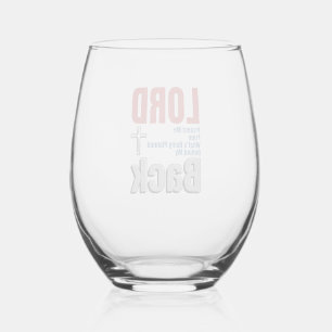 Lord Protect Me Christian Faith Shirt Design_1 Stemless Wine Glass