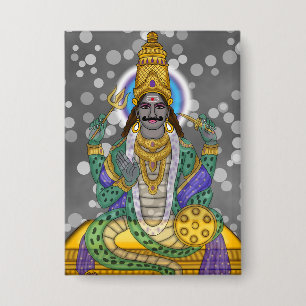 Lord Rahu Button Badge