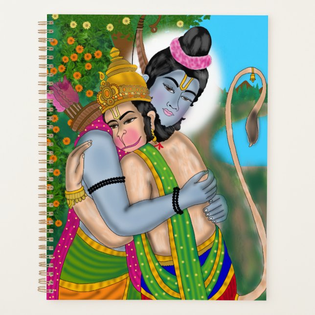 Lord Rama & Hanuman Stationary Planner (Front)