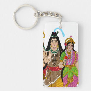 Lord Shiv Parvati Keychain