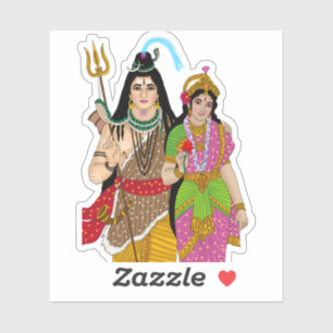Lord Shiv Parvati Sticker