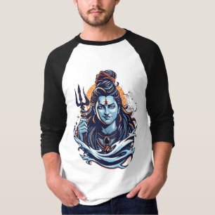 Lord Shiva Adiyogi Art - Powerful Mahadev Trident  T-Shirt