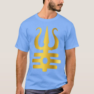 Lord shiva golden trishul designer artwork T-Shirt