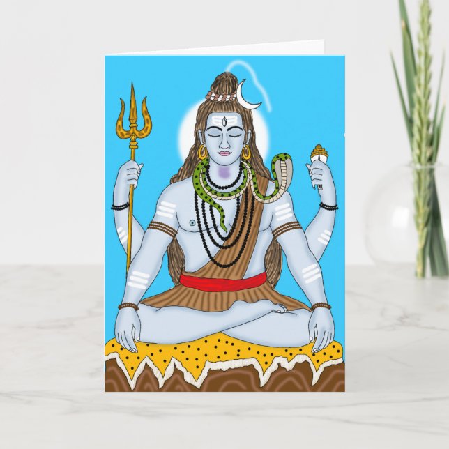 Lord Shiva Greeting Card (Front)