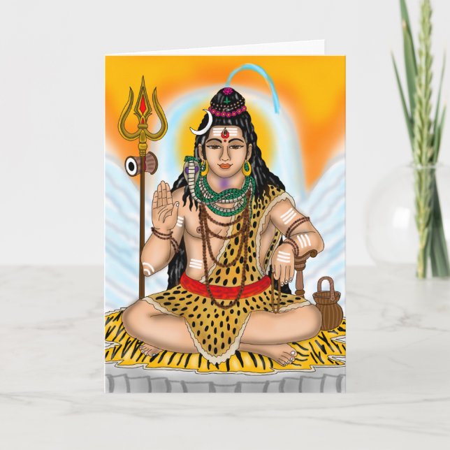 Lord Shiva Greeting Card (Front)