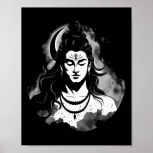Lord Shiva Hindu God Hinduism Spiritual Meditation Poster