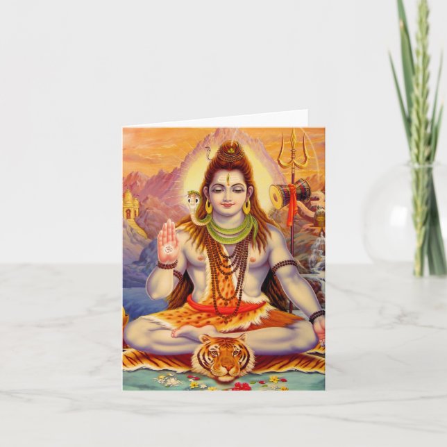 Lord Shiva Meditating Card (Front)