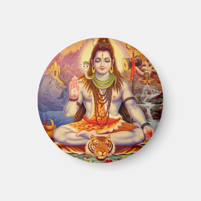 Lord Shiva Meditating Magnet (Front)
