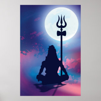 Lord Shiva Meditating Wall Art
