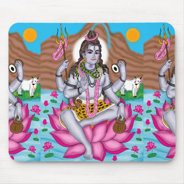 Lord Shiva Mouse Pad (Front)