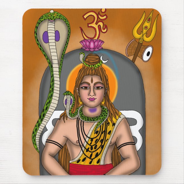 Lord Shiva Mouse Pad (Front)