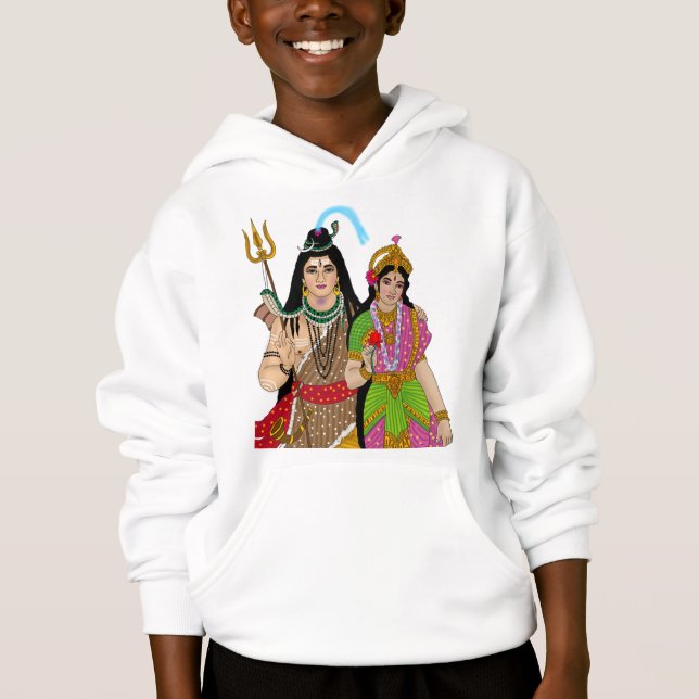 Lord Shiva Parvati Hoodie (Front)