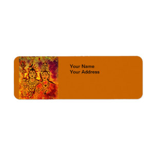 Lord Shiva Parvati Return Address Label
