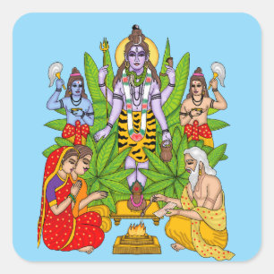 Lord Shiva Square Sticker