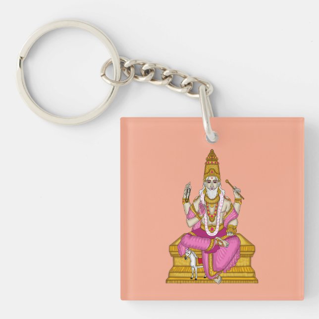 Lord Shukra Dev Keychain (Front)