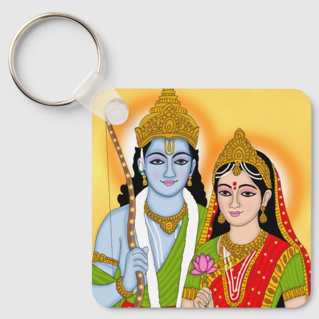 Lord Sitaram Keychain – Divine Accessory for Daily (Front)
