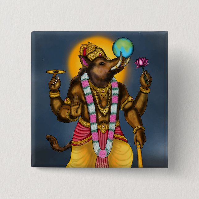 Lord Varaha Button (Front)