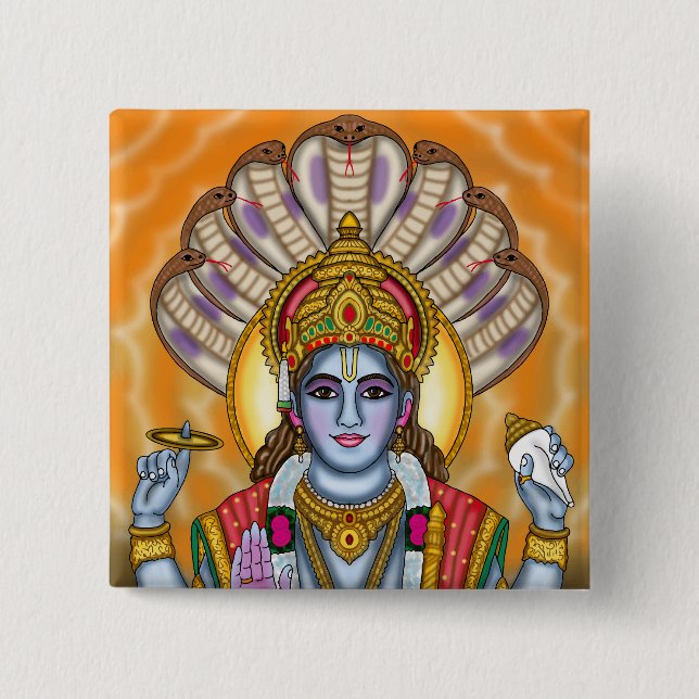 Lord Vishnu Button (Front)